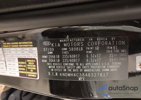 2010 Kia Sedona Ex from USA, damaged, VIN KNDMH4C38A6327817